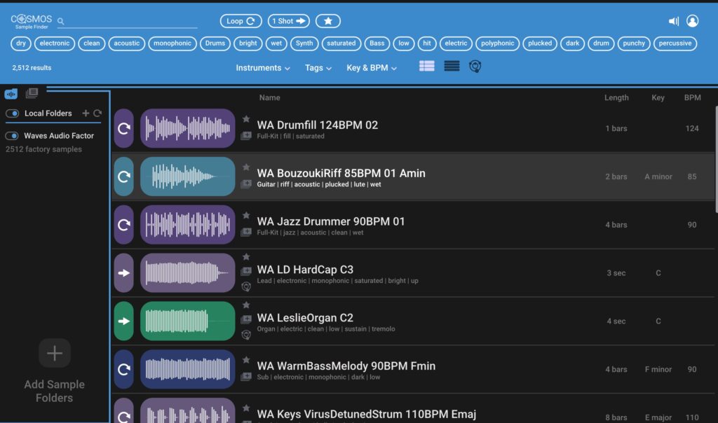 COSMOS波形ビュー