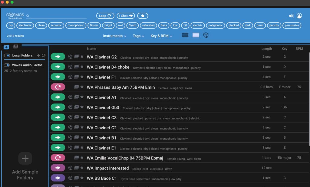 COSMOSリストビュー