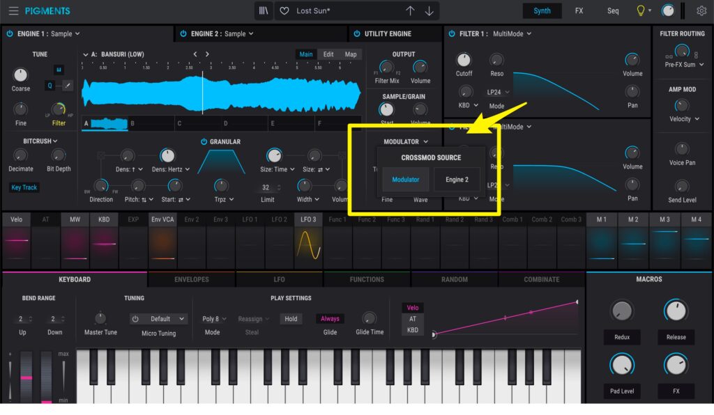 クロスモジュレーションの追加