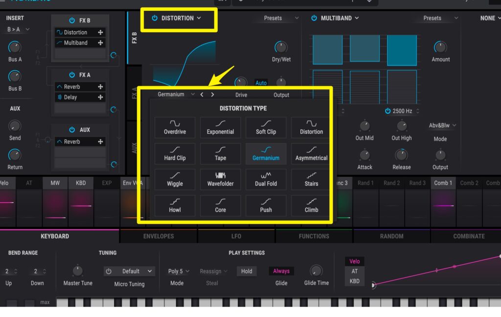 ディストーションモジュールの追加