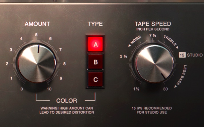 「Softube Tape」/3タイプのテープマシン