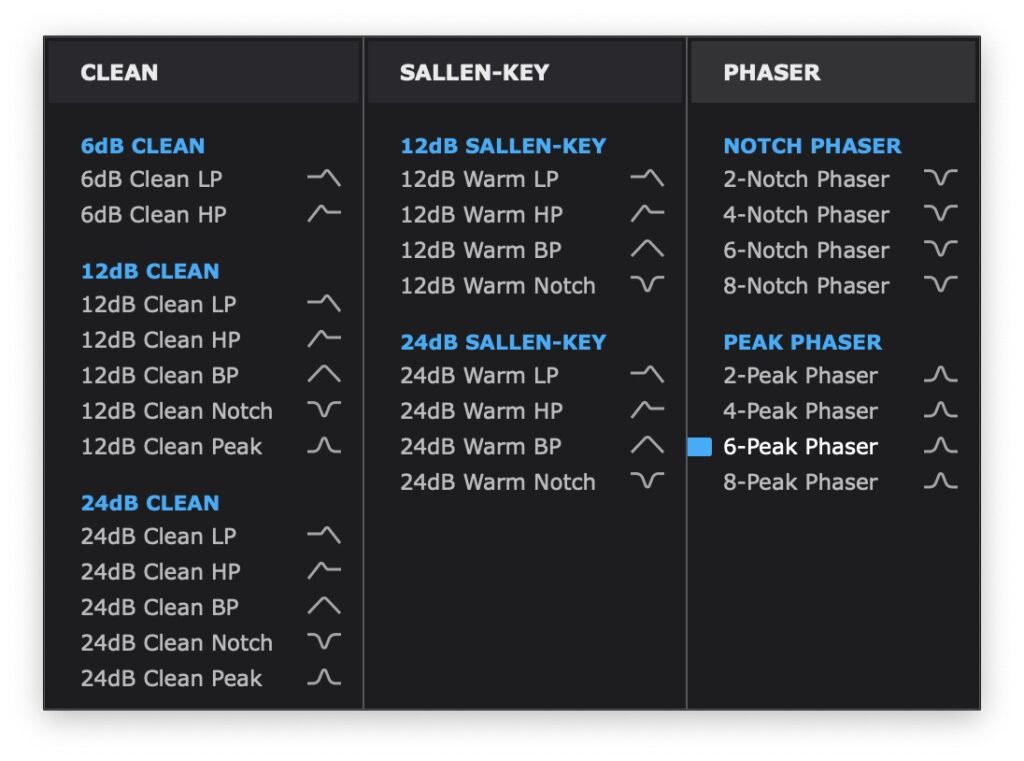 filtershaper-filtertype