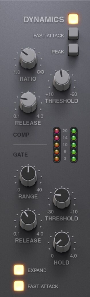 SSL Native Channel Strip 2 「ダイナミクスセクション」