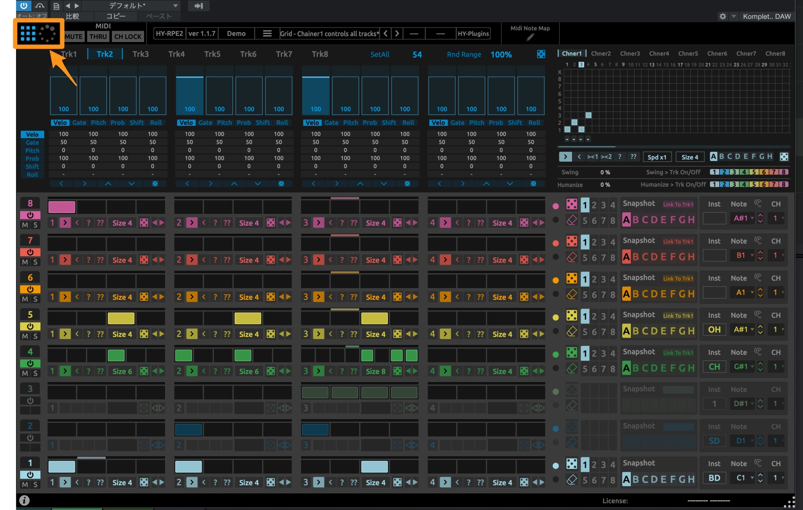 「HY-RPE2」Gridシーケンサー