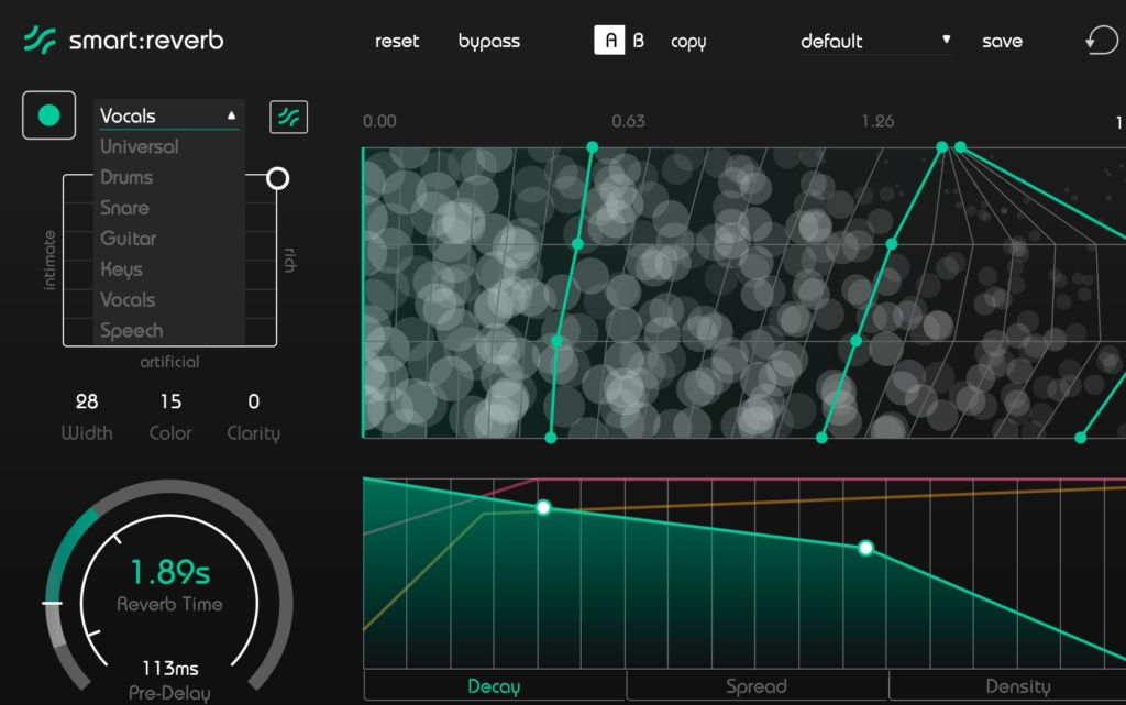 楽器のプロファイル選択画面