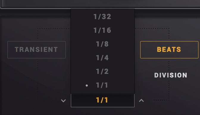 beat modeでは指定した拍の頭のだけ音が鳴る