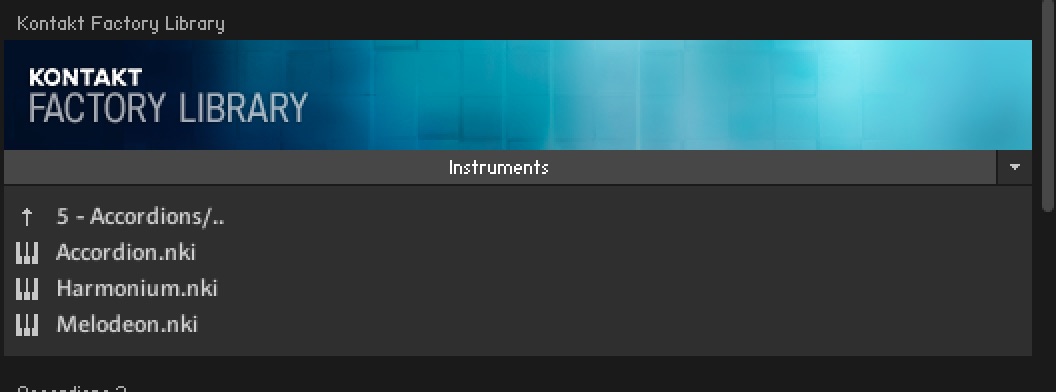 KontaktのFactory Library