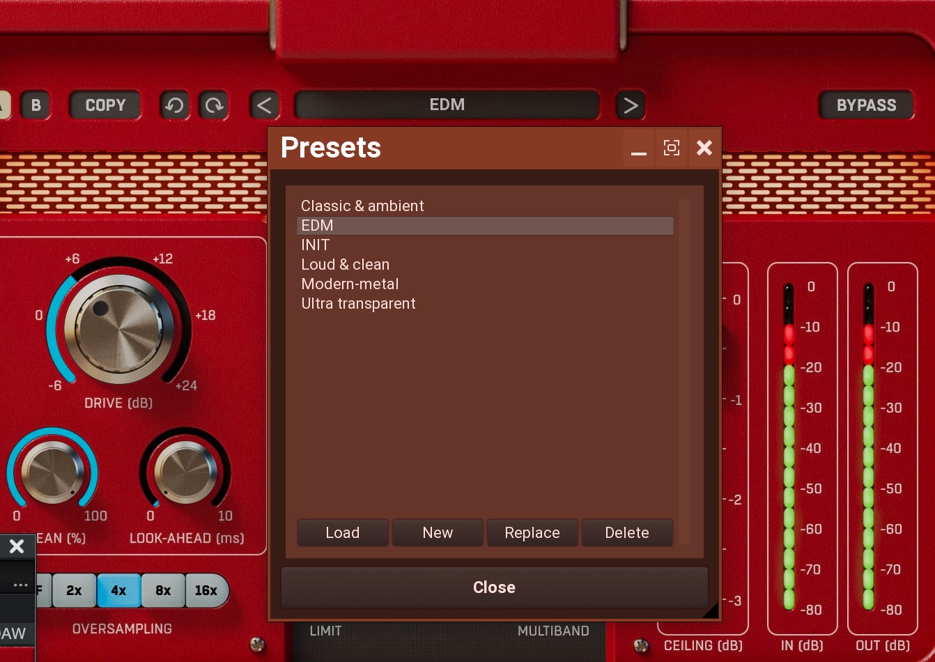 プリセットはXYパッドを設定するだけのため非常にシンプル。