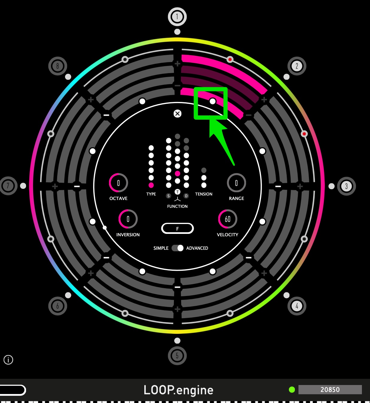 「Chord Control」画面