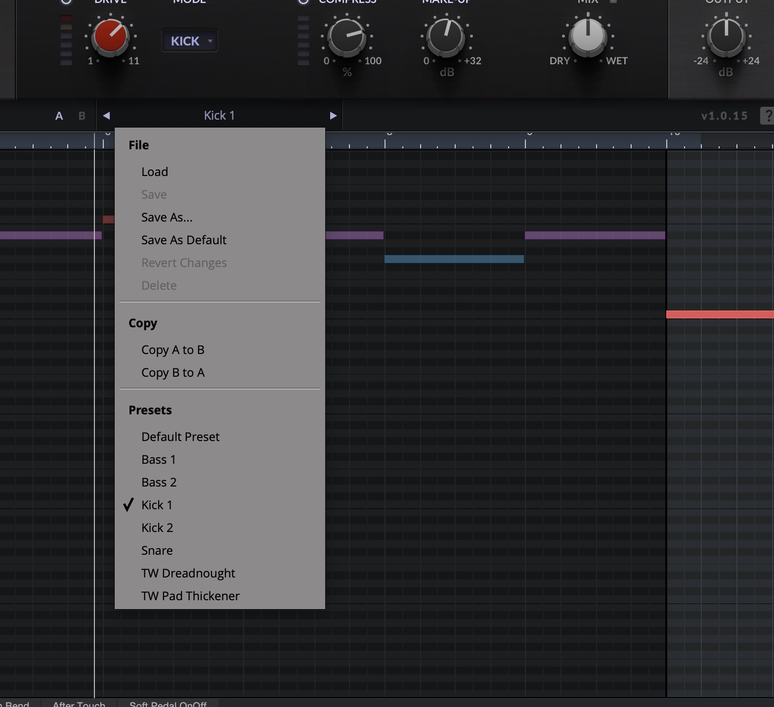 プリセットは少なめ
