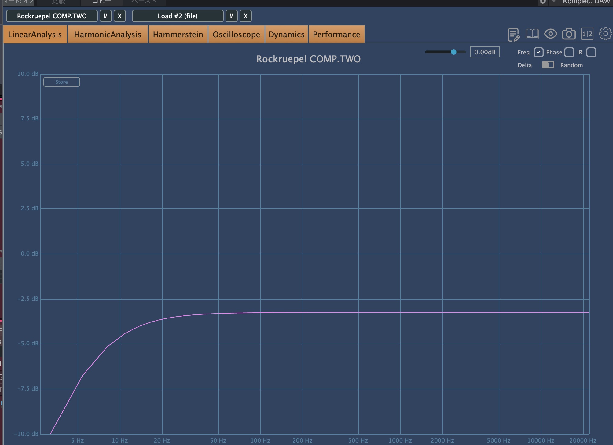 COMP.TWOを挿したDefault状態
