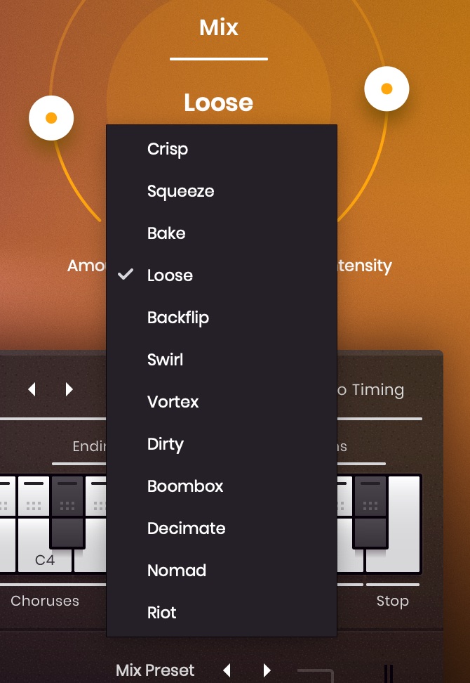 UJAM COZY MIXプリセット