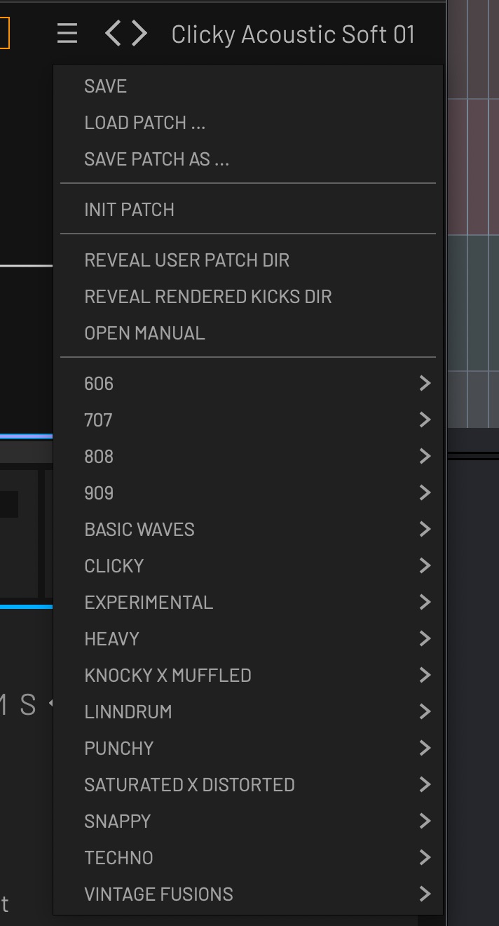 初期に入っているプリセット
