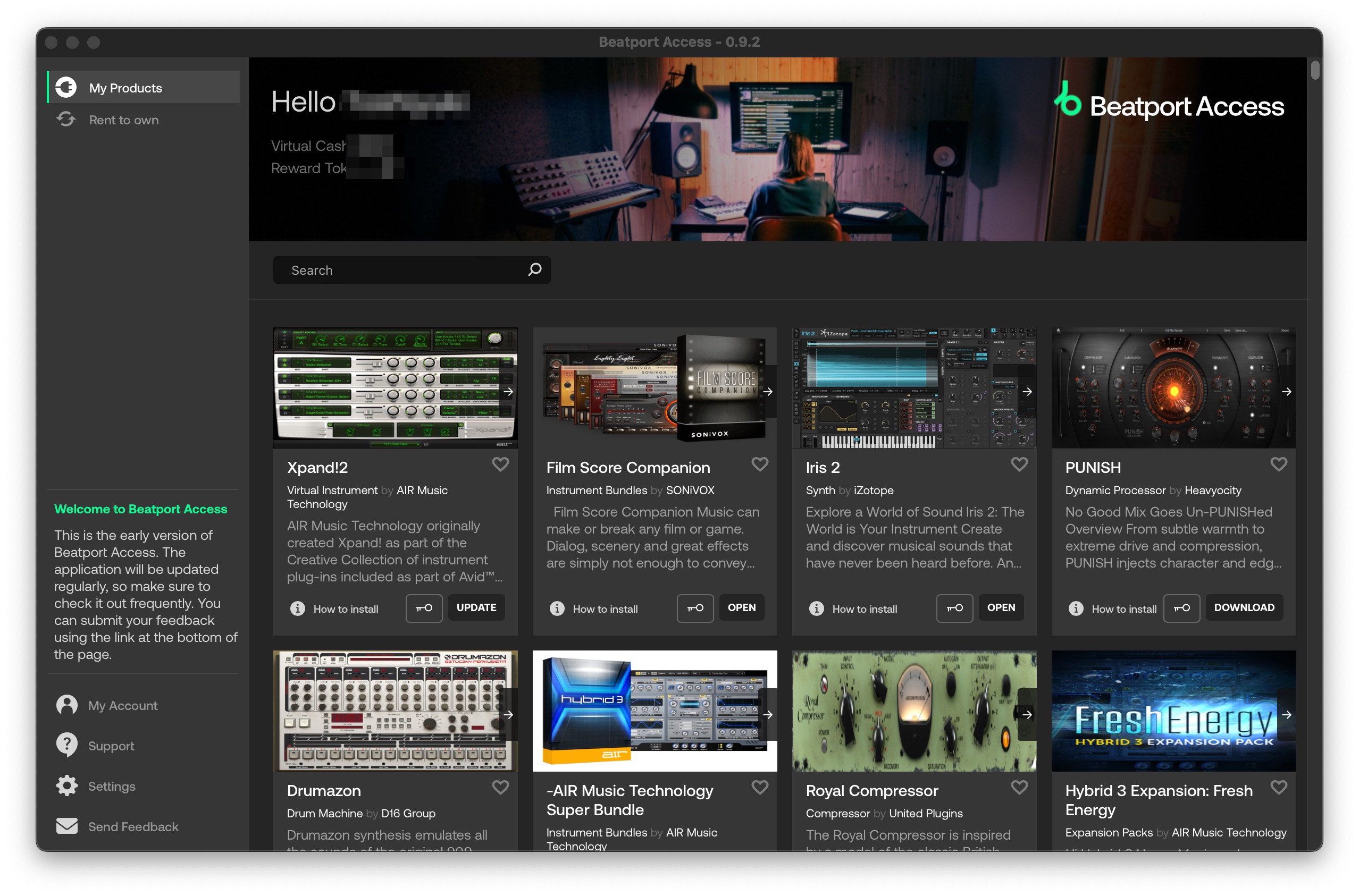 Betport Accessの画面